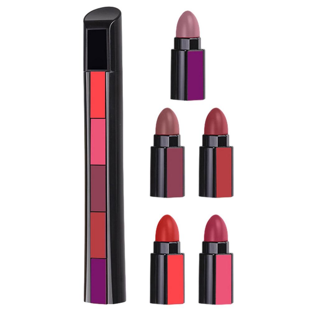 5 in 1 Lipstick Matte lipsticks Waterproof | Long Lasting